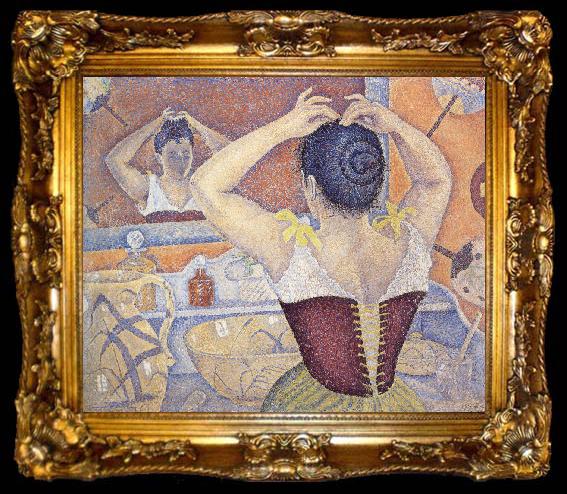 framed  Paul Signac woman arranging her hair opus, ta009-2